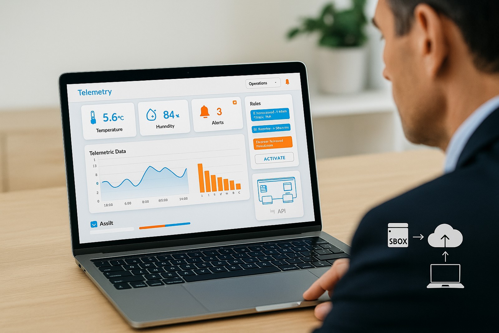 Plataforma y dashboards: ingesta, almacenamiento y visualización de KPIs operacionales